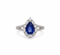 Anello Crivelli Donna in Oro bianco Zaffiro blu 035-VR26670 ZAFFIRO